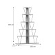 225-000042 Βιβλιοθήκη mini Tars pakoworld λευκό 130x22x146εκ