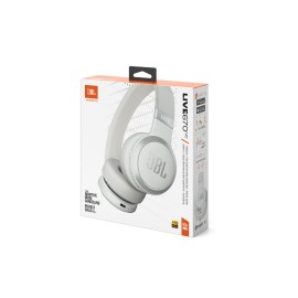 JBL Live 670NC Ασύρματα/Ενσύρματα Over Ear Ακουστικά με 65 ώρες Λειτουργίας και Quick Charge Λευκά