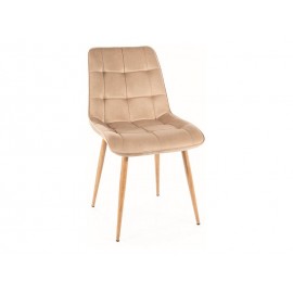 80-2720 KRZESŁO CHIC D VELVET  DĄB STELAŻ / BEŻ BLUVEL 28