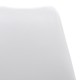 271-000001 Καρέκλα Gaston pakoworld PP-PU λευκό-φυσικό πόδι 53.5x48.5x83εκ