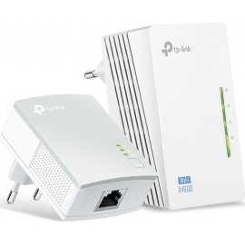 TP-LINK TL-WPA4220KIT v5 Powerline Διπλό για Ασύρματη Σύνδεση Wi‑Fi 4 και 2 Θύρες Ethernet