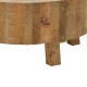 113-000035 Τραπέζι σαλονιού με αποθηκευτικό χώρο Darian pakoworld μασίφ ξύλο mango καρυδί Φ90x45εκ