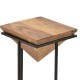 113-000031 Βοηθητικό τραπέζι σαλονιού Miles pakoworld μασίφ ξύλο ακακίας καρυδί-μαύρο 29x29x54εκ
