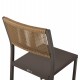 ΚΑΡΕΚΛΑ ΑΛΟΥΜΙΝΙΟΥ ΣΑΜΠΑΝΙ ΜΕ RATTAN & TEXTLINE HM5921.03 46x55,5x83 εκ.