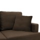 074-000021 Γωνιακός καναπές με σκαμπό Slim pakoworld υφασμάτινος χρώμα καφέ με μαξιλάρια 185x140x70εκ
