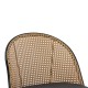 058-000063 Σκαμπό μπαρ Kace pakoworld pe rattan φυσικό-ανθρακί pu-μαύρο μέταλλο 43x55x102εκ
