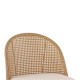 058-000062 Σκαμπό μπαρ Kace pakoworld φυσικό pe rattan-φυσικό ύφασμα-φυσικό μέταλλο 43x55x102εκ
