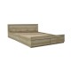123-000206 Κρεβάτι διπλό Nalos pakoworld με συρτάρι castillo-oak 140x200εκ