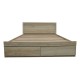 123-000206 Κρεβάτι διπλό Nalos pakoworld με συρτάρι castillo-oak 140x200εκ