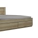 123-000206 Κρεβάτι διπλό Nalos pakoworld με συρτάρι castillo-oak 140x200εκ