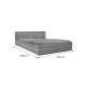 123-000206 Κρεβάτι διπλό Nalos pakoworld με συρτάρι castillo-oak 140x200εκ