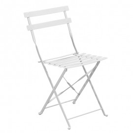 Ε5174,6 ΖΑΠΠΕΙΟΥ Pantone Καρέκλα Κήπου-Βεράντας, Πτυσσόμενη, Μέταλλο Βαφή Άσπρο