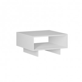 119-001187 Τραπέζι σαλονιού Hola pakoworld μελαμίνης λευκό 60x60x32εκ