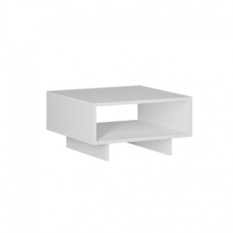 119-001187 Τραπέζι σαλονιού Hola pakoworld μελαμίνης λευκό 60x60x32εκ