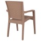 14720003 Καρέκλα Κήπου Cappuccino Rattan 58x55x87cm Εκρού