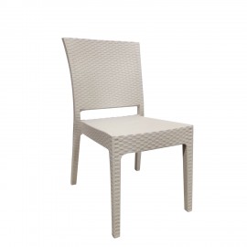 14720006 Καρέκλα Κήπου Cappuccino Rattan 47x55x87cm Εκρού