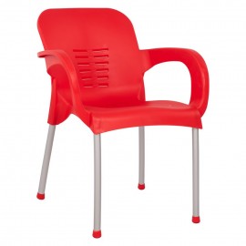 14720012 Καρέκλα Κήπου ArteLibre Κόκκινο PP 60x50x80xcm Κόκκινο