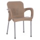 14720015 Καρέκλα Κήπου Eco Cappuccino Ανακυκλωμένο PP 60x50x80xcm Εκρού