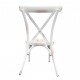 14840062 Καρέκλα Κήπου CHAD Λευκό Αντικέ Αλουμίνιο 44x52x87cm Λευκό