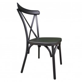 14840063 Καρέκλα Κήπου CHAD Μαύρο Αλουμίνιο 44x52x87cm Μαύρο