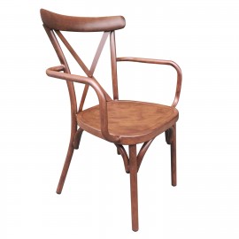14840075 Καρέκλα Κήπου ArteLibre THOMSONS Μπαμπού Αλουμίνιο 52x52x87cm Καφέ