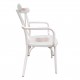 14840076 Καρέκλα Κήπου THOMSONS Λευκό Αντικέ Αλουμίνιο 52x52x87cm Λευκό