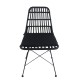 14510018 Καρέκλα Κήπου ALFONSE Μαύρο Μέταλλο/Rattan 47x62x81cm Μαύρο