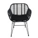 14510020 Καρέκλα Κήπου ACTORIUS Μαύρο Μέταλλο/Rattan 57x53x81cm Μαύρο
