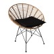 14510021 Καρέκλα Κήπου AELIUS Φυσικό/Μαύρο Μέταλλο/Rattan 72x62x78cm Φυσικό/Μαύρο