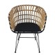 14510054 Καρέκλα Κήπου AULIUS Φυσικό/Μαύρο Μέταλλο/Rattan 57x60x78.5cm Φυσικό/Μαύρο