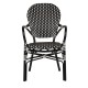 14840005 Καρέκλα Κήπου BOALI Μαύρο/Λευκό Αλουμίνιο/Rattan 41x45x92cm Μαύρο/Λευκό