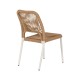 14840019 Καρέκλα Κήπου TINKISSO Λευκό/Φυσικό Αλουμίνιο/Rattan 45x63x82cm Φυσικό/Λευκό