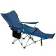 14660030 Καρέκλα Ξαπλώστρα Παραλίας HOLBOX Μπλε Μέταλλο/Ύφασμα 164x76x86cm Μπλε