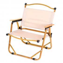 14660031 Καρέκλα Παραλίας ISLAMORADA Μπεζ/Χρυσό Μέταλλο/Ύφασμα 41x53x79cm Μπεζ/Χρυσό