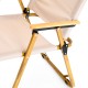 14660032 Καρέκλα Παραλίας GILI MENO Μπεζ/Χρυσό Μέταλλο/Ύφασμα 30x44x63cm Μπεζ/Χρυσό