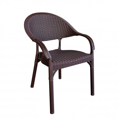 14720029 Καρέκλα Κήπου Eco Καφέ Ανακυκλωμένο PP 59x55x84cm Καφέ