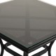 14840069 Τραπέζι Κήπου ANGOLA Μαύρο Αλουμίνιο/Γυαλί 80x80x75cm Μαύρο