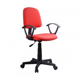 14230005 Καρέκλα Γραφείου ArteLibre ΔAΦNH Κόκκινο Ύφασμα 55x48x82-94cm Κόκκινο