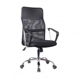 14230015 Καρέκλα Γραφείου ArteLibre AΓNΩ Μαύρο PVC 58x60x105-115cm Μαύρο