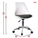 14230019 Καρέκλα Γραφείου ΚΥΒΕΛΗ Λευκό/Μαύρο PU 48x55x82-92cm Λευκό