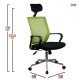 14230022 Καρέκλα Γραφείου ΦΟΙΒΗ Πράσινο/Μαύρο Mesh 58x59x116-124.5cm Πράσινο
