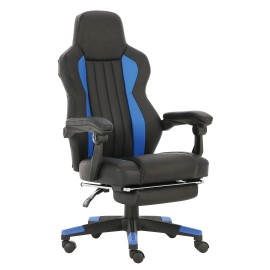 14240036 Καρέκλα Γραφείου ArteLibre Gaming ΔΩΡΑ Μπλε PU 64x71x113-121cm Μαύρο/Μπλε