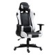 14730005 Καρέκλα Γραφείου ArteLibre Gaming NAVAN Λευκό/Μαύρο PVC 68x53x122-131cm Μαύρο/Λευκό
