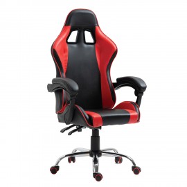 14730007 Καρέκλα Γραφείου Gaming BRAY Κόκκινο/Μαύρο PVC 67x50x120-127cm Μαύρο/Κόκκινο