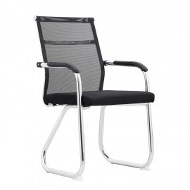 14370215 Καρέκλα Επισκέπτη RONOA Μαύρο/Χρώμιο Mesh/Μέταλλο 55x56.5x95cm Μαύρο/Ασημί