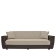 14210024 Καναπές Κρεβάτι Τριθέσιος JUAN Καφέ-Μπεζ 214x82x80cm Καφέ