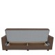 14210136 Καναπές Κρεβάτι AMETHYST Τριθέσιος Cappuccino 214x78x78cm Καφέ/Cappuccino