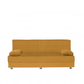 14210243 Καναπές Κρεβάτι Τριθέσιος ArteLibre LAURA Μουσταρδί 190x84x86cm Κίτρινο/Μουσταρδί