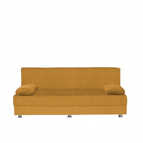 14210243 Καναπές Κρεβάτι Τριθέσιος LAURA Μουσταρδί 190x75x80cm Κίτρινο/Μουσταρδί