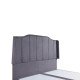 14810005 Κρεβάτι BISMUTH Γκρι Βελούδο (Στρώμα 160x200cm) Γκρι